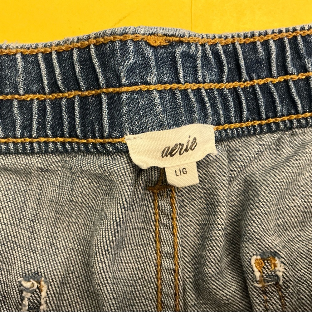 Aerie Dream daydream Jean denim shorts sz large - Picture 3 of 6
